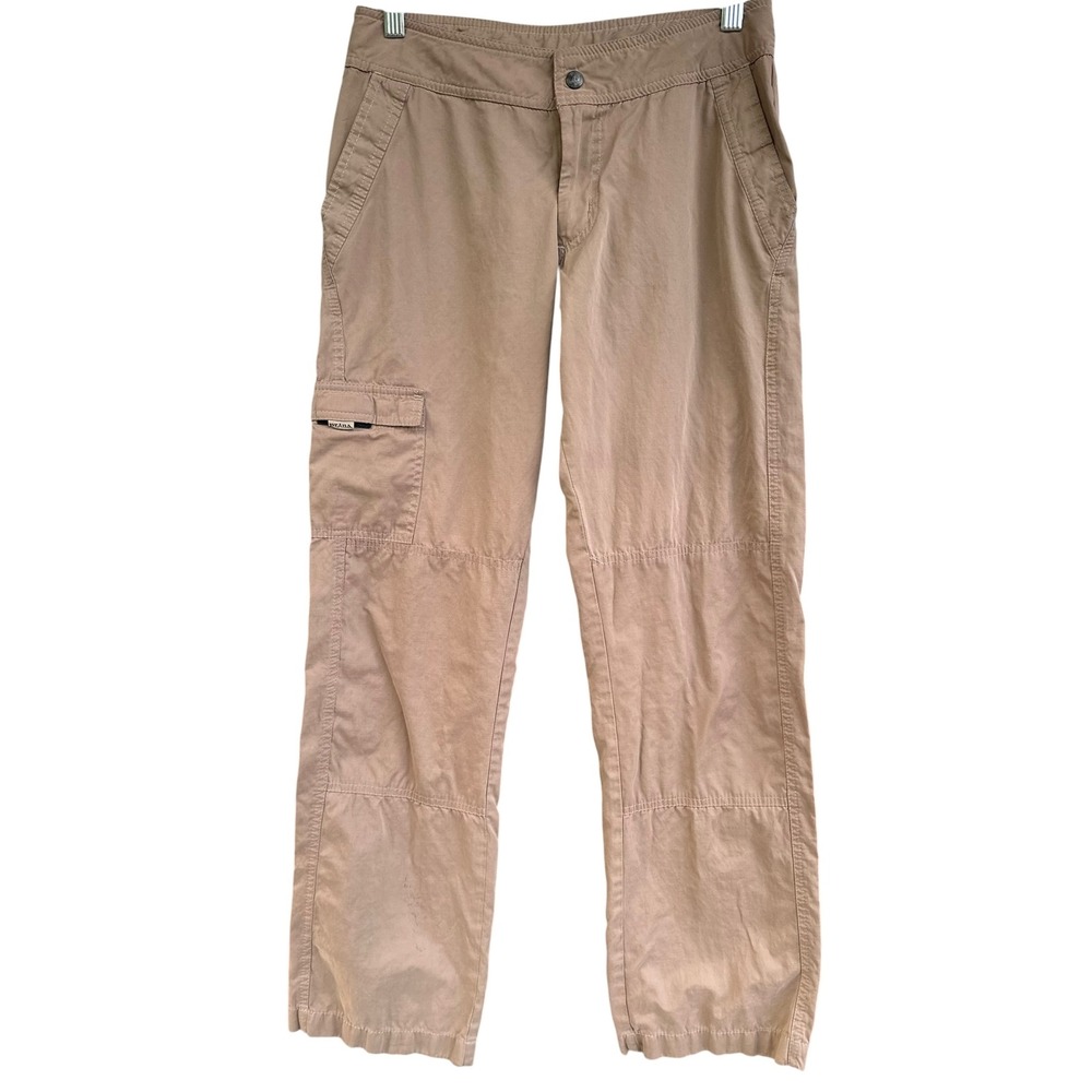 Prana Tan Khaki Cargo Hiking Pants Straight Leg Outdoor Small Gorpcore Granola